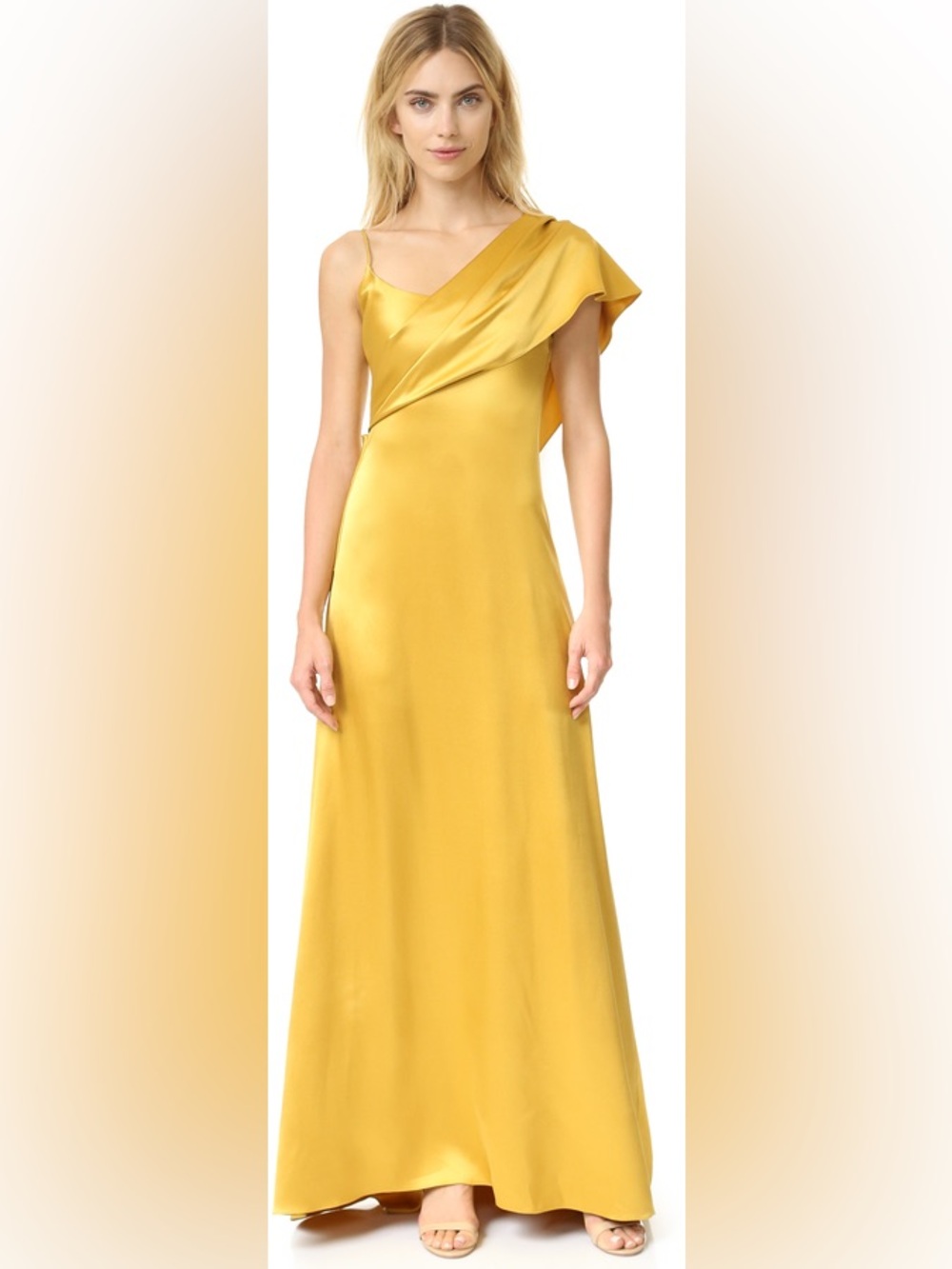 Cushnie et ochs yellow silk Zahara gown